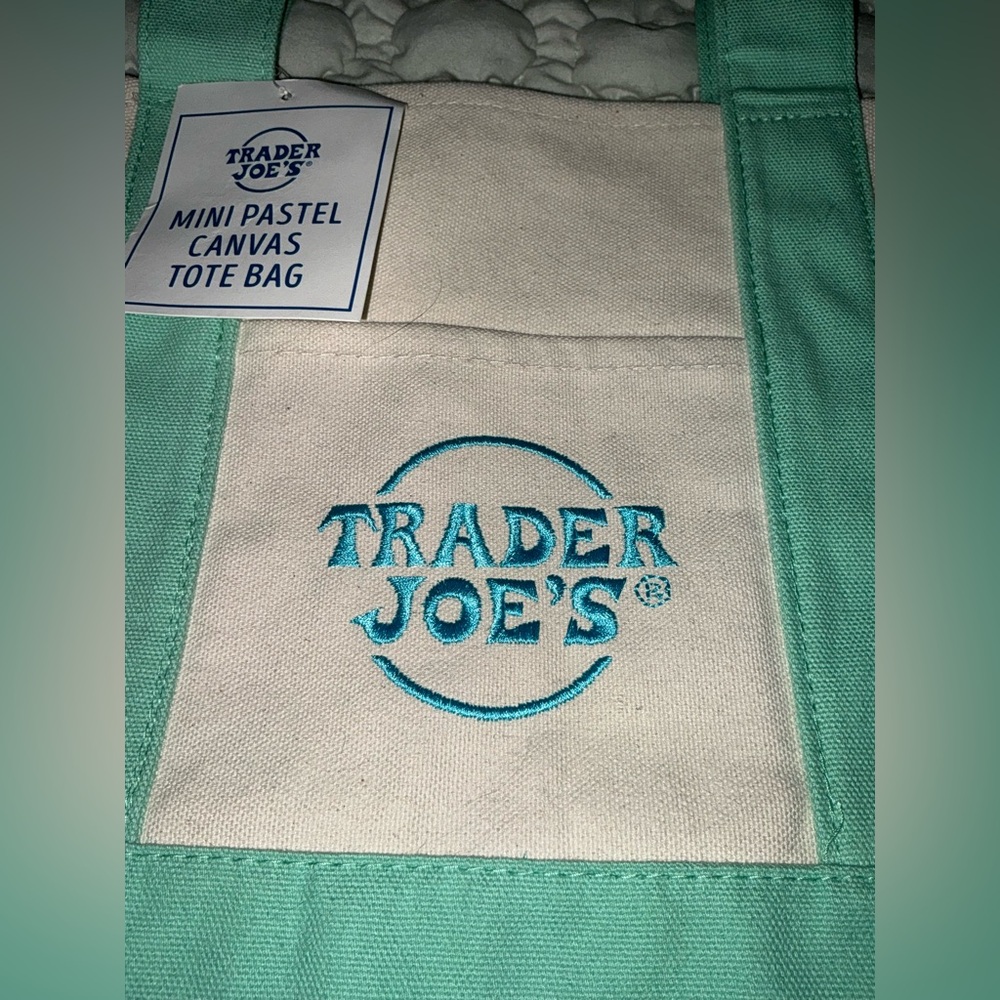 Trader Joe’s Mini Pastel Canvas Tote - Picture 10 of 13